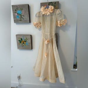 Zimmermann Luminosity Cream Midi Dress, Size 1